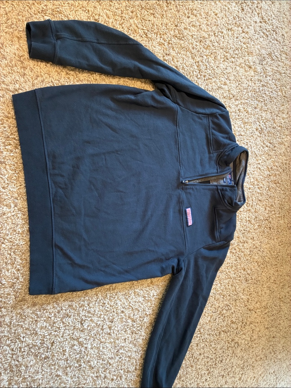 Vineyard Vines Men's Navy Half-Zip Pullover Sweater